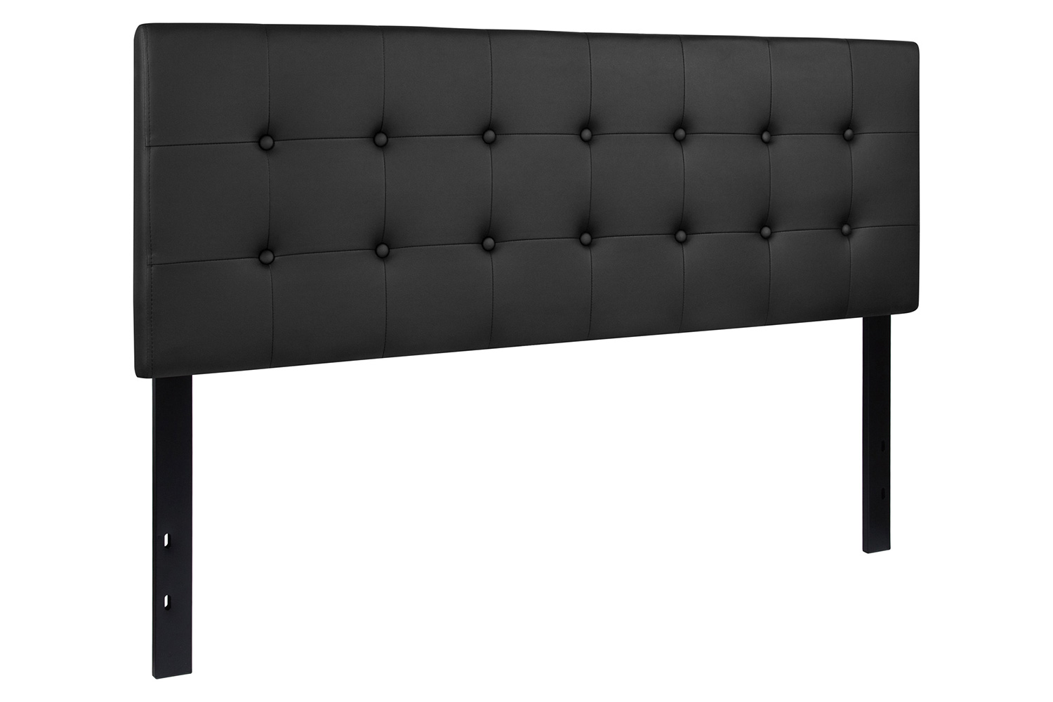 BLNK Lennox Vinyl Tufted Upholstered Headboard - Black, Queen Size