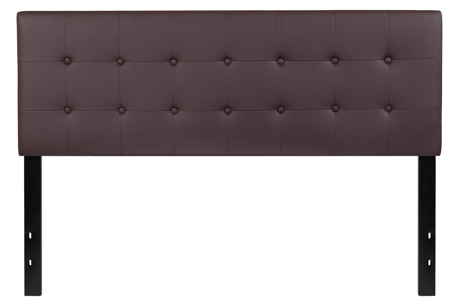 BLNK Lennox Vinyl Tufted Upholstered Headboard - Brown, Queen Size