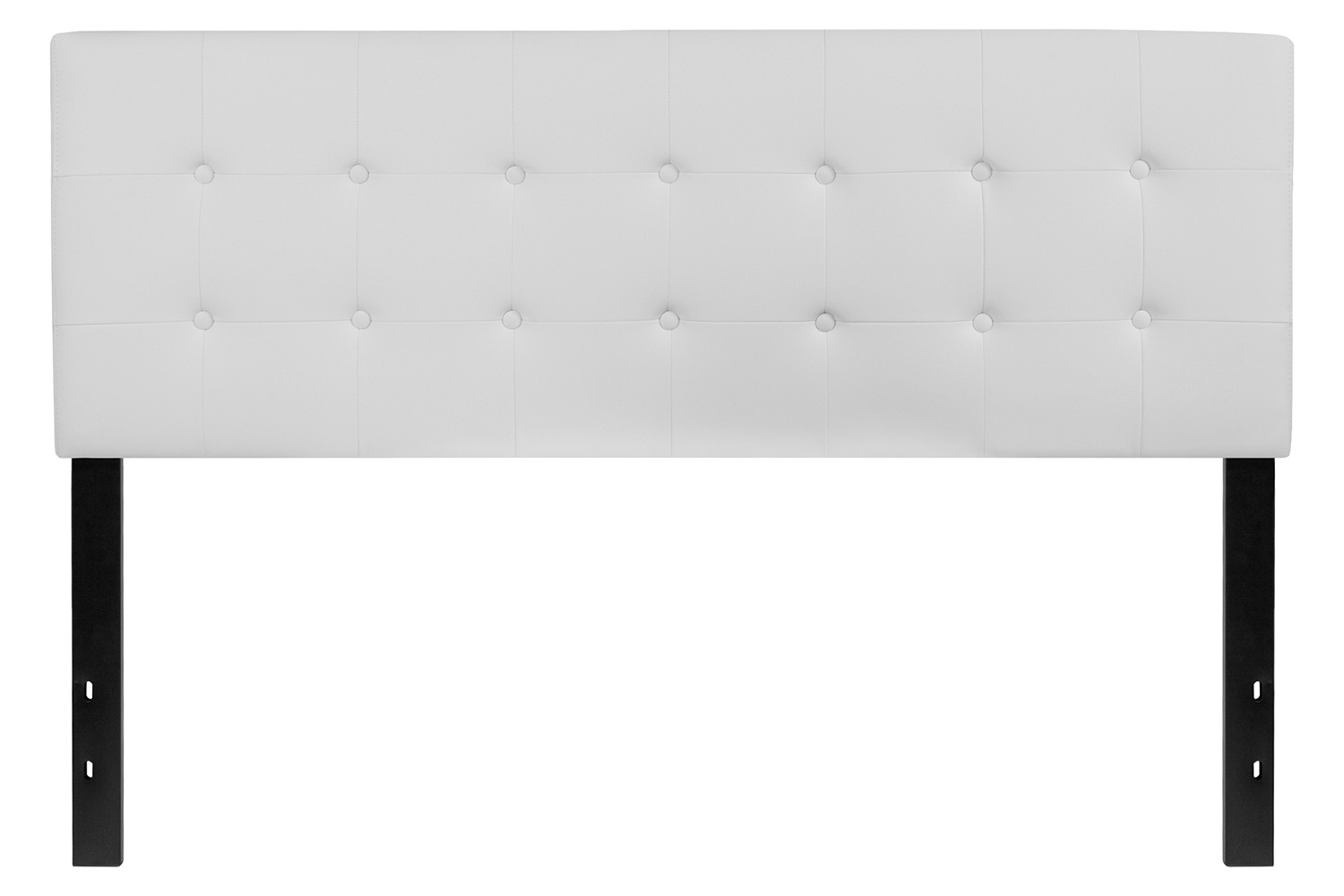 BLNK Lennox Vinyl Tufted Upholstered Headboard - White, Queen Size