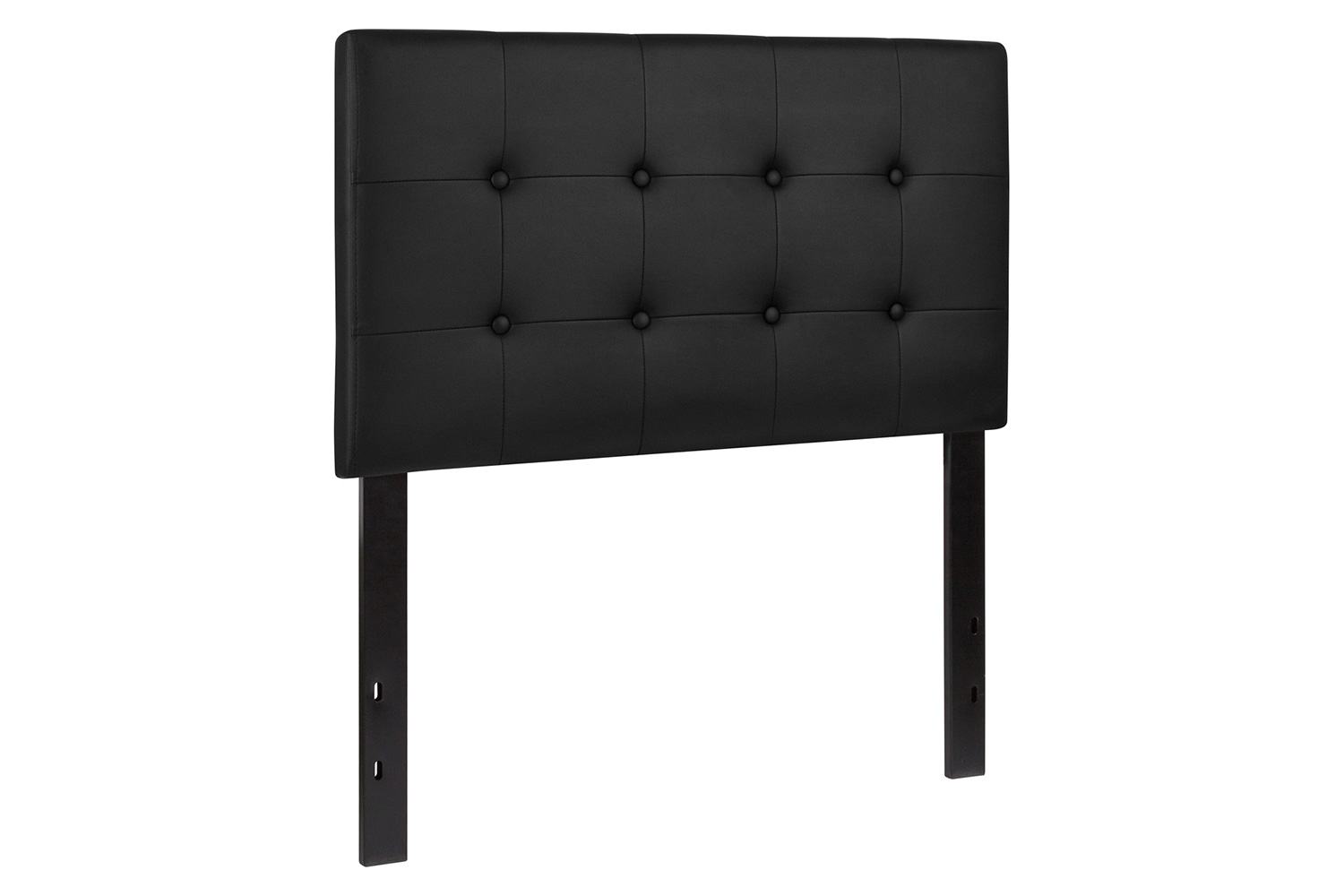 BLNK Lennox Vinyl Tufted Upholstered Headboard - Black, Twin Size