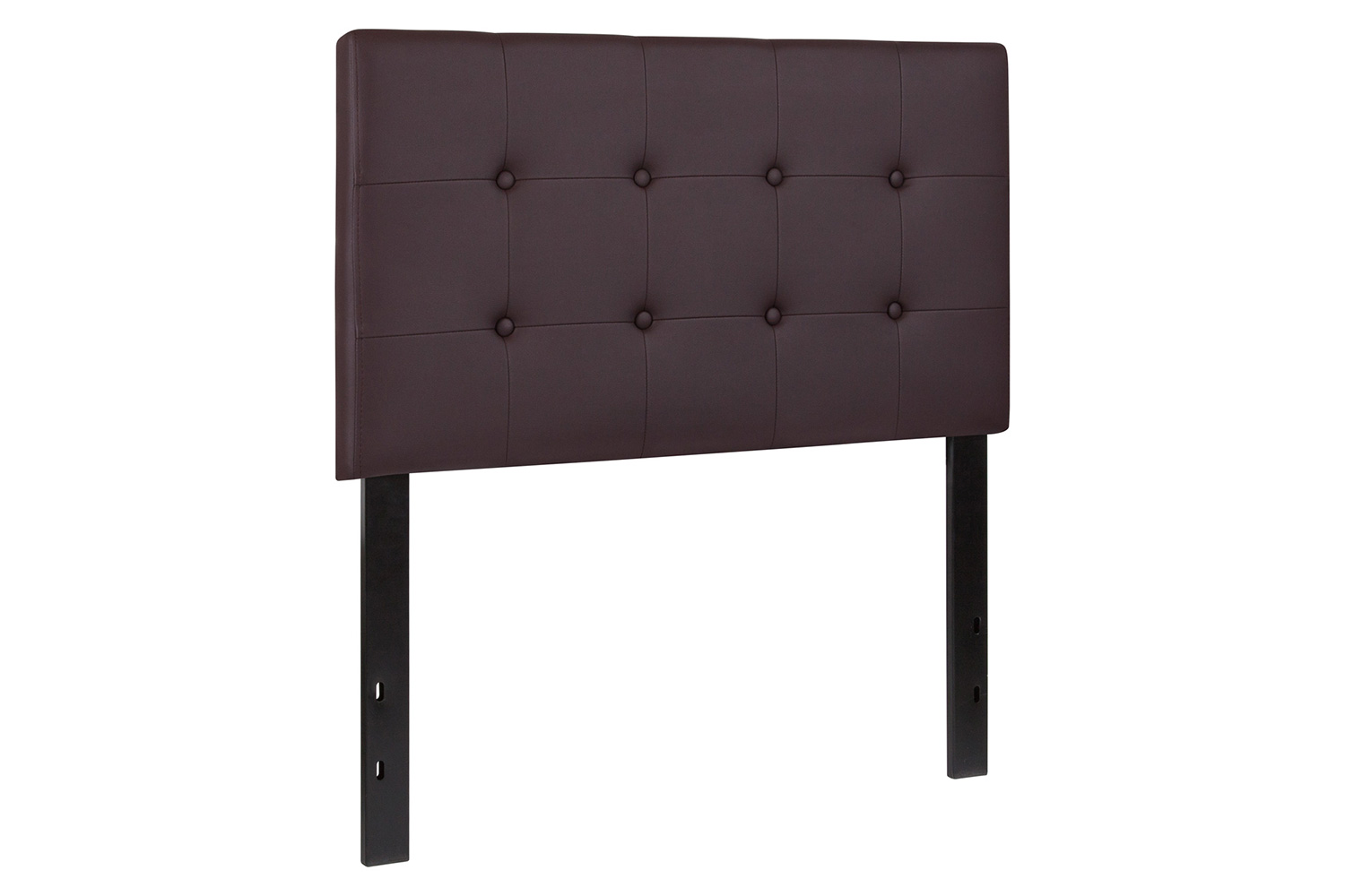 BLNK Lennox Vinyl Tufted Upholstered Headboard - Brown, Twin Size