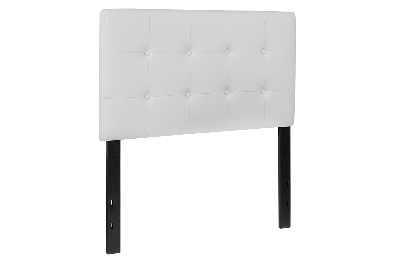 BLNK Lennox Vinyl Tufted Upholstered Headboard - White, Twin Size