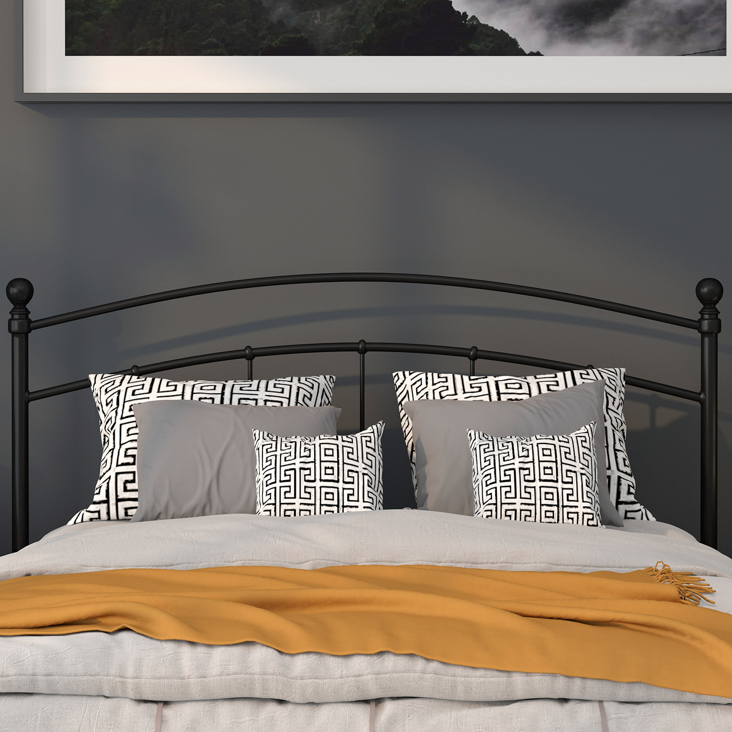 BLNK Woodstock Metal Decorative Headboard