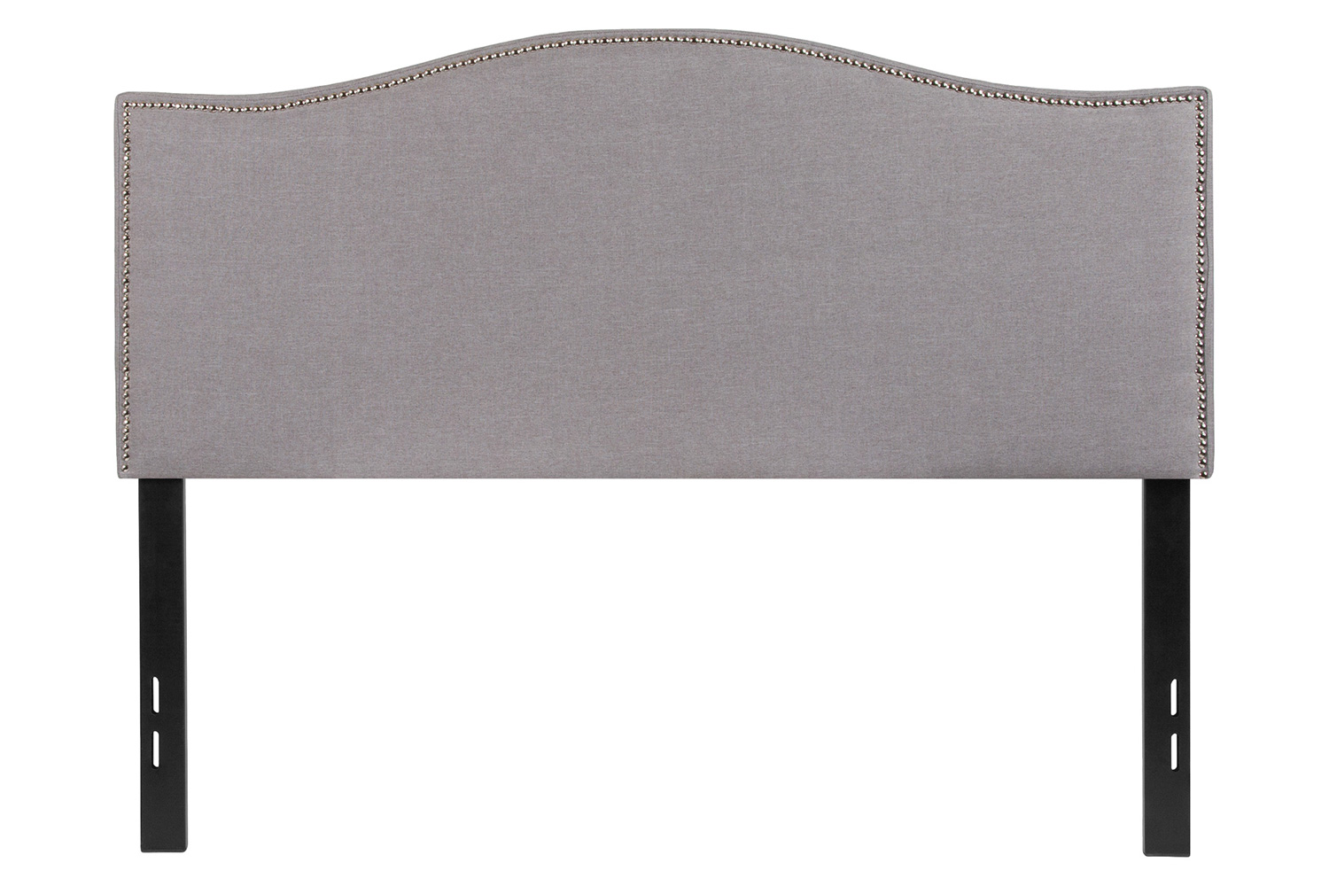 BLNK Lexington Fabric Upholstered Headboard with Accent Nail Trim - Light Gray, Full Size