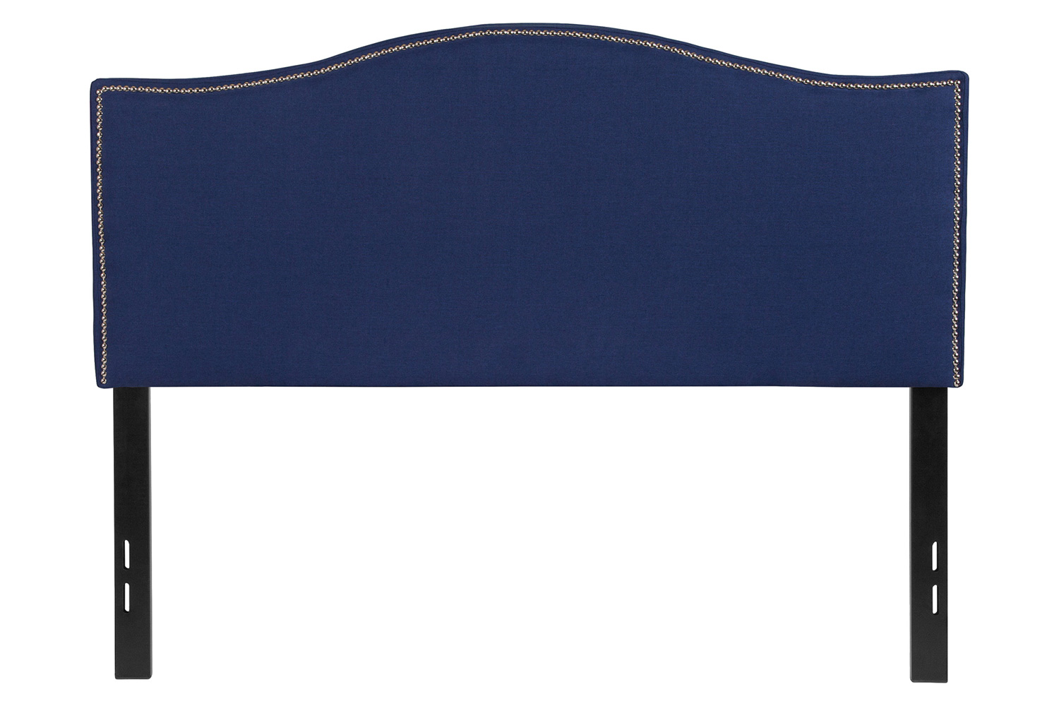 BLNK Lexington Fabric Upholstered Headboard with Accent Nail Trim - Navy, Full Size