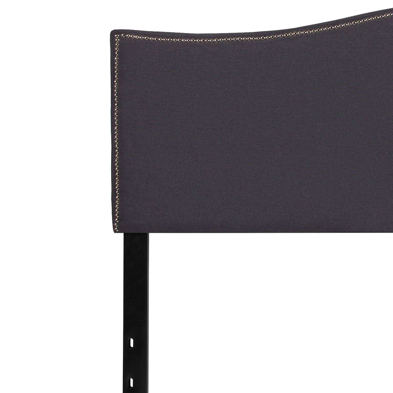 BLNK Lexington Fabric Upholstered Headboard with Accent Nail Trim - Dark Gray, King Size