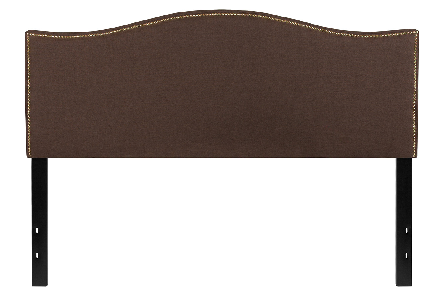 BLNK™ Lexington Fabric Upholstered Headboard with Accent Nail Trim - Dark Brown, Queen Size