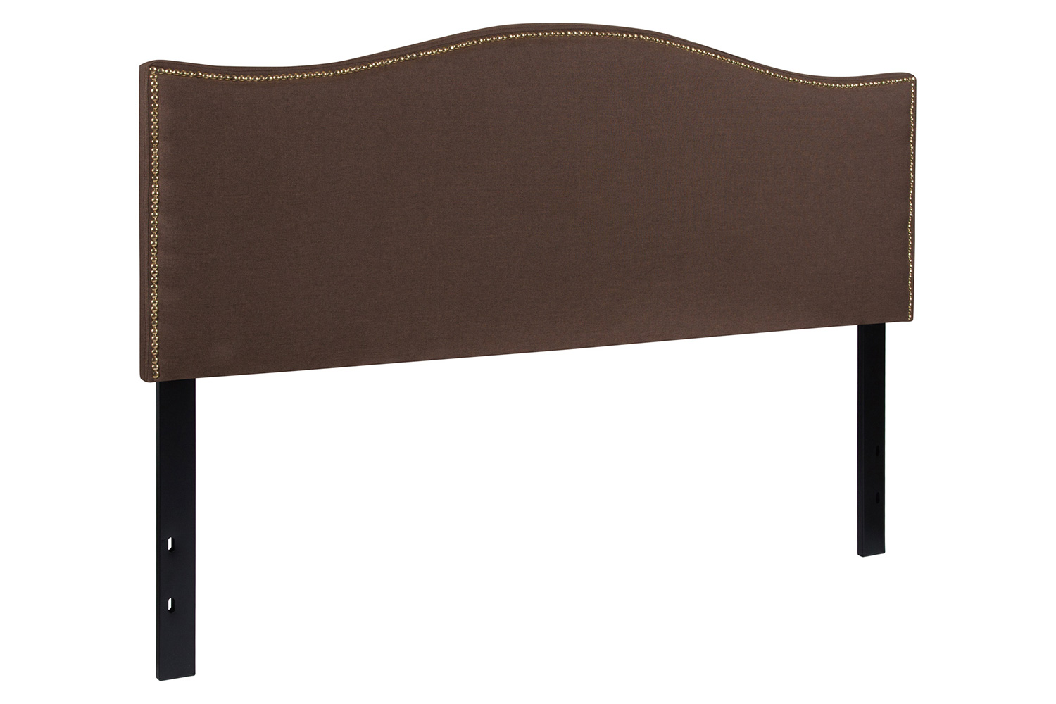 BLNK™ Lexington Fabric Upholstered Headboard with Accent Nail Trim - Dark Brown, Queen Size