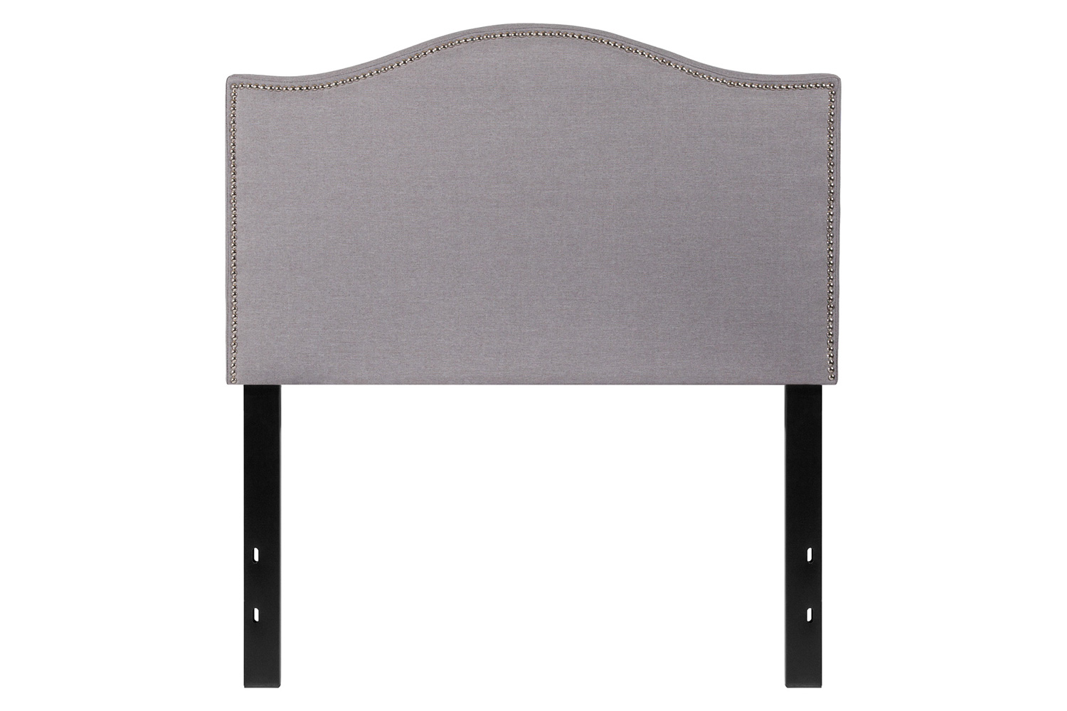 BLNK Lexington Fabric Upholstered Headboard with Accent Nail Trim - Light Gray, Twin Size