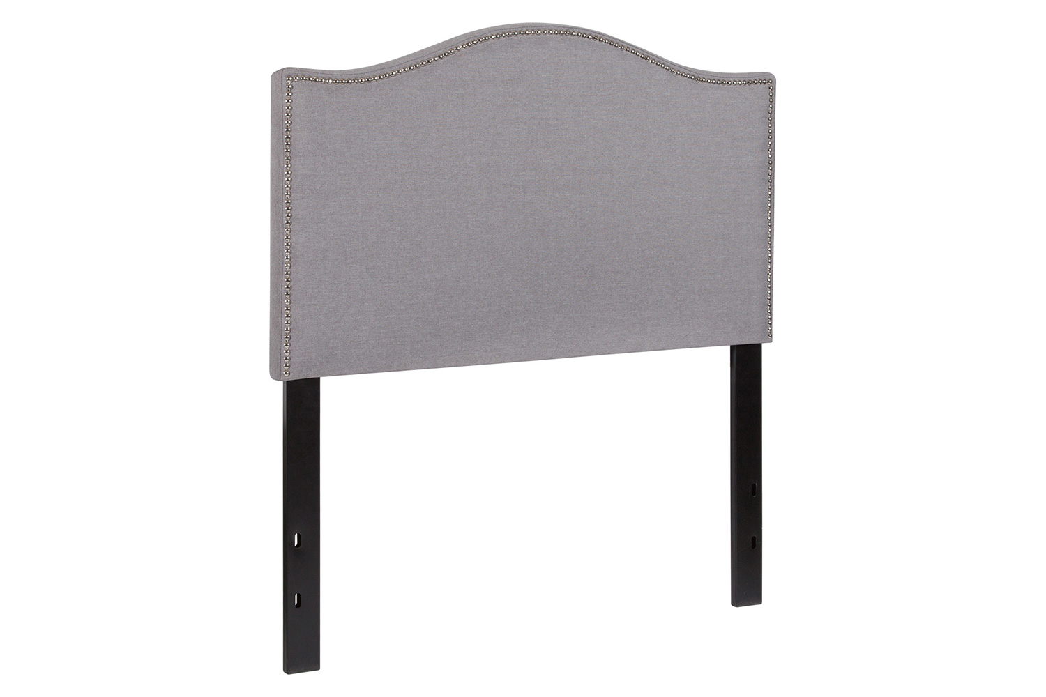 BLNK Lexington Fabric Upholstered Headboard with Accent Nail Trim - Light Gray, Twin Size