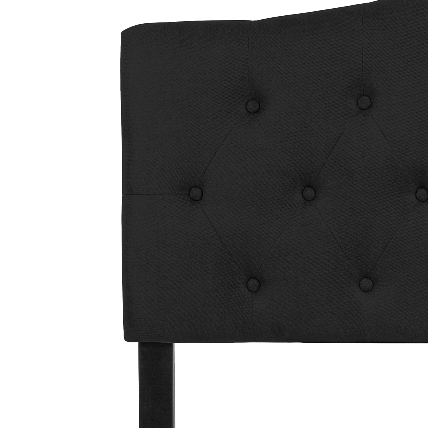 BLNK Cambridge Fabric Tufted Upholstered Headboard - Black, Full Size