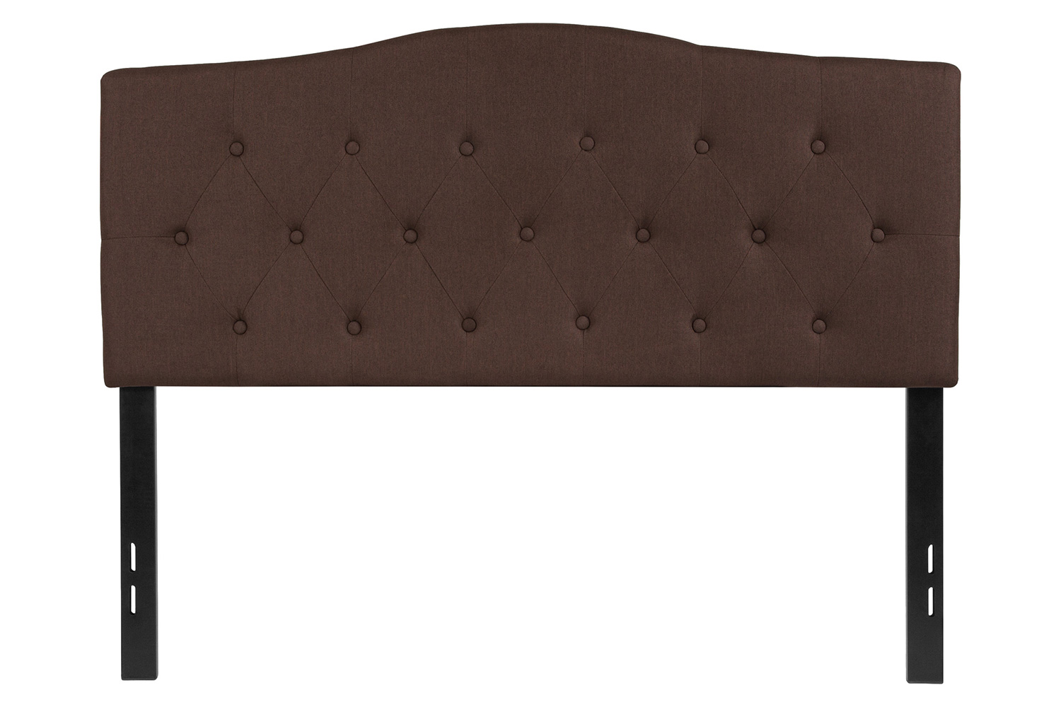 BLNK Cambridge Fabric Tufted Upholstered Headboard - Dark Brown, Full Size