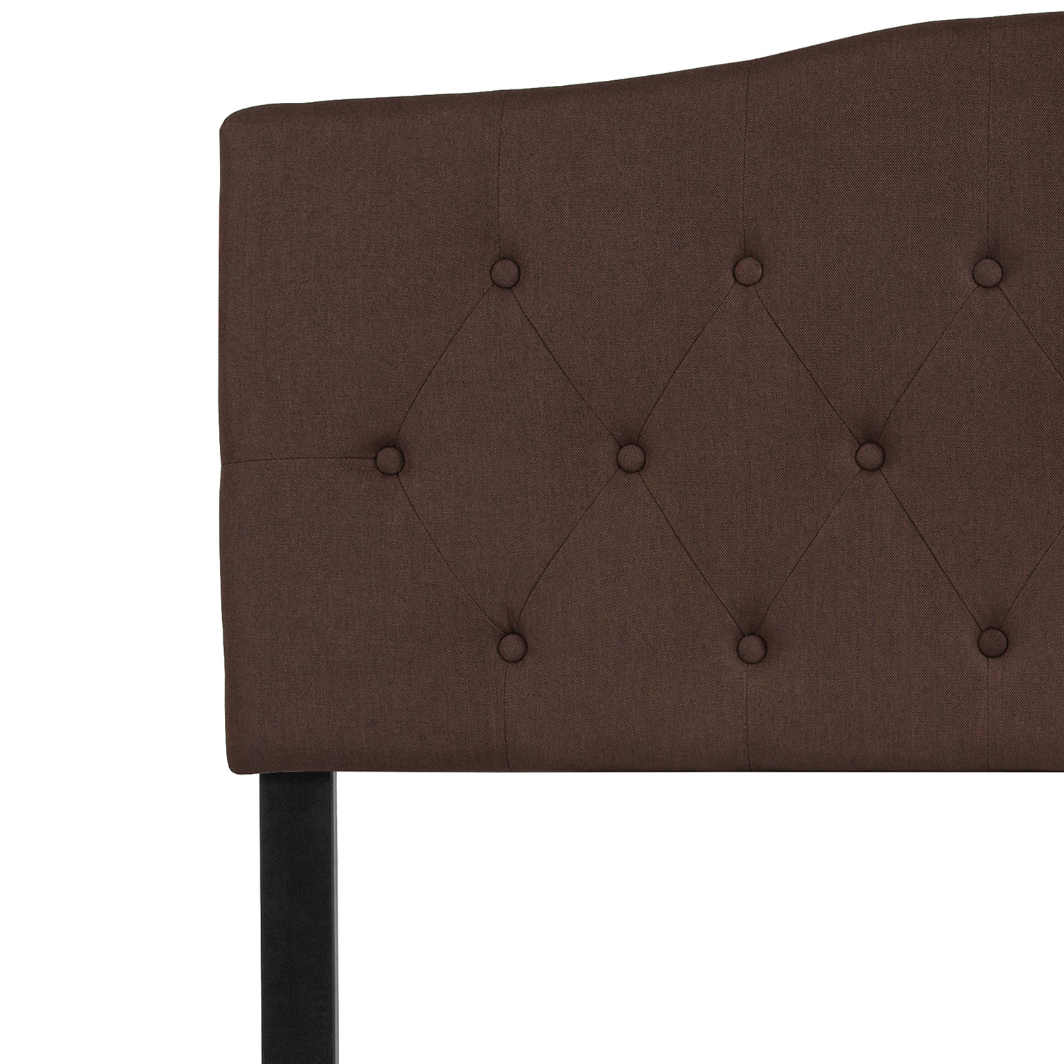 BLNK Cambridge Fabric Tufted Upholstered Headboard - Dark Brown, Full Size