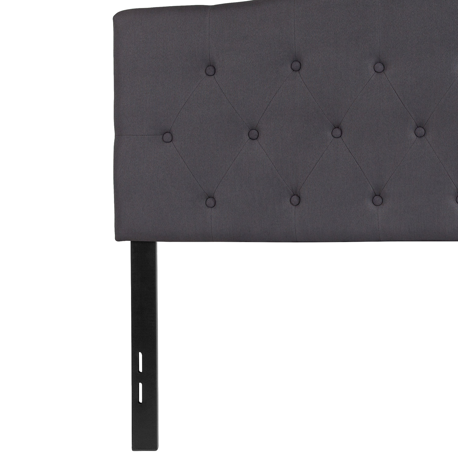 BLNK Cambridge Fabric Tufted Upholstered Headboard - Dark Gray, Full Size