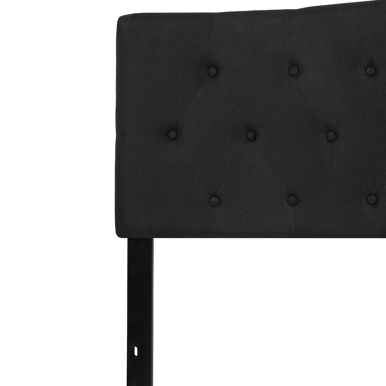 BLNK Cambridge Fabric Tufted Upholstered Headboard - Black, King Size