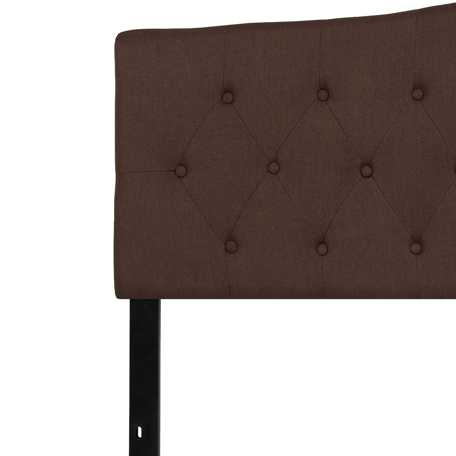 BLNK Cambridge Fabric Tufted Upholstered Headboard - Dark Brown, King Size