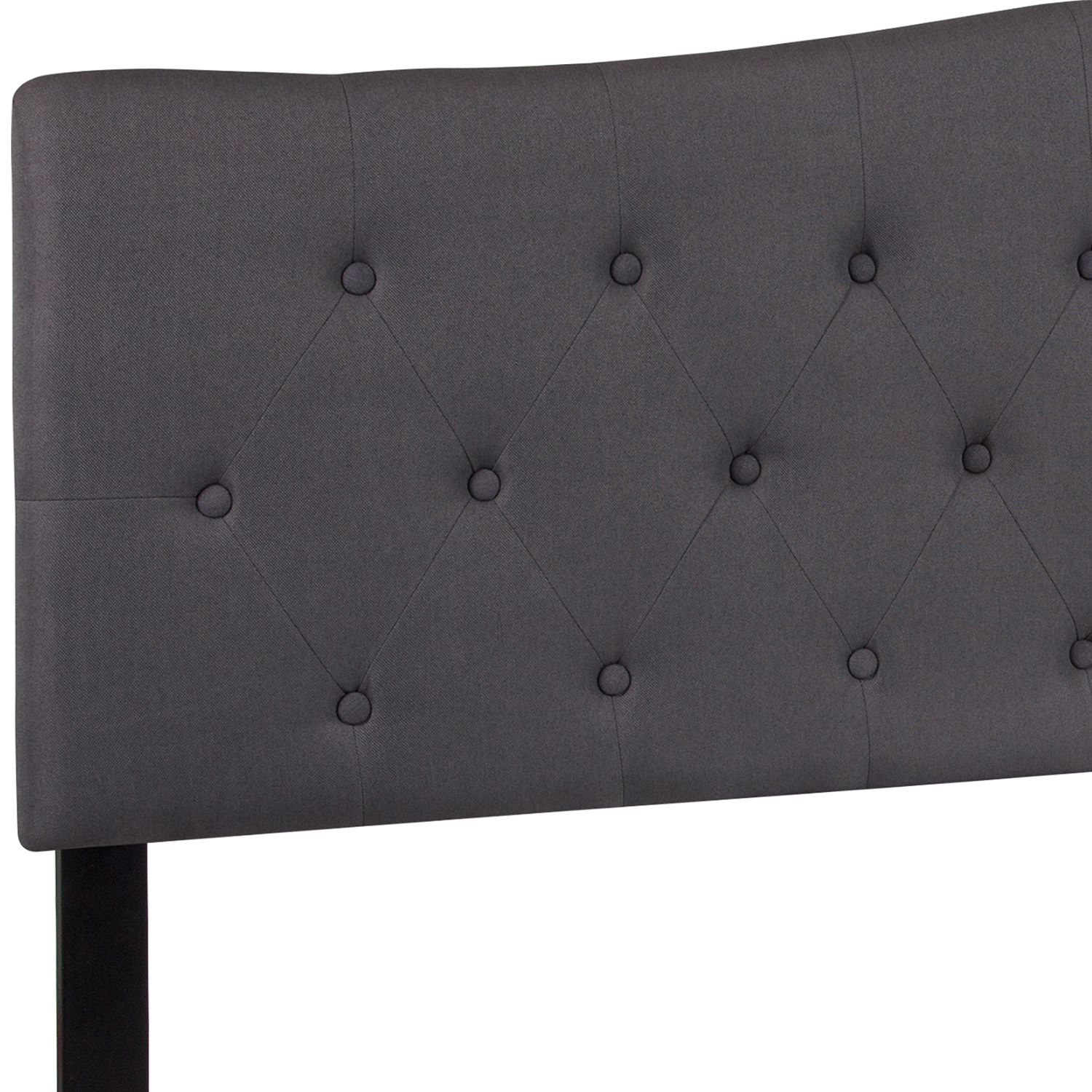 BLNK Cambridge Fabric Tufted Upholstered Headboard - Dark Gray, King Size