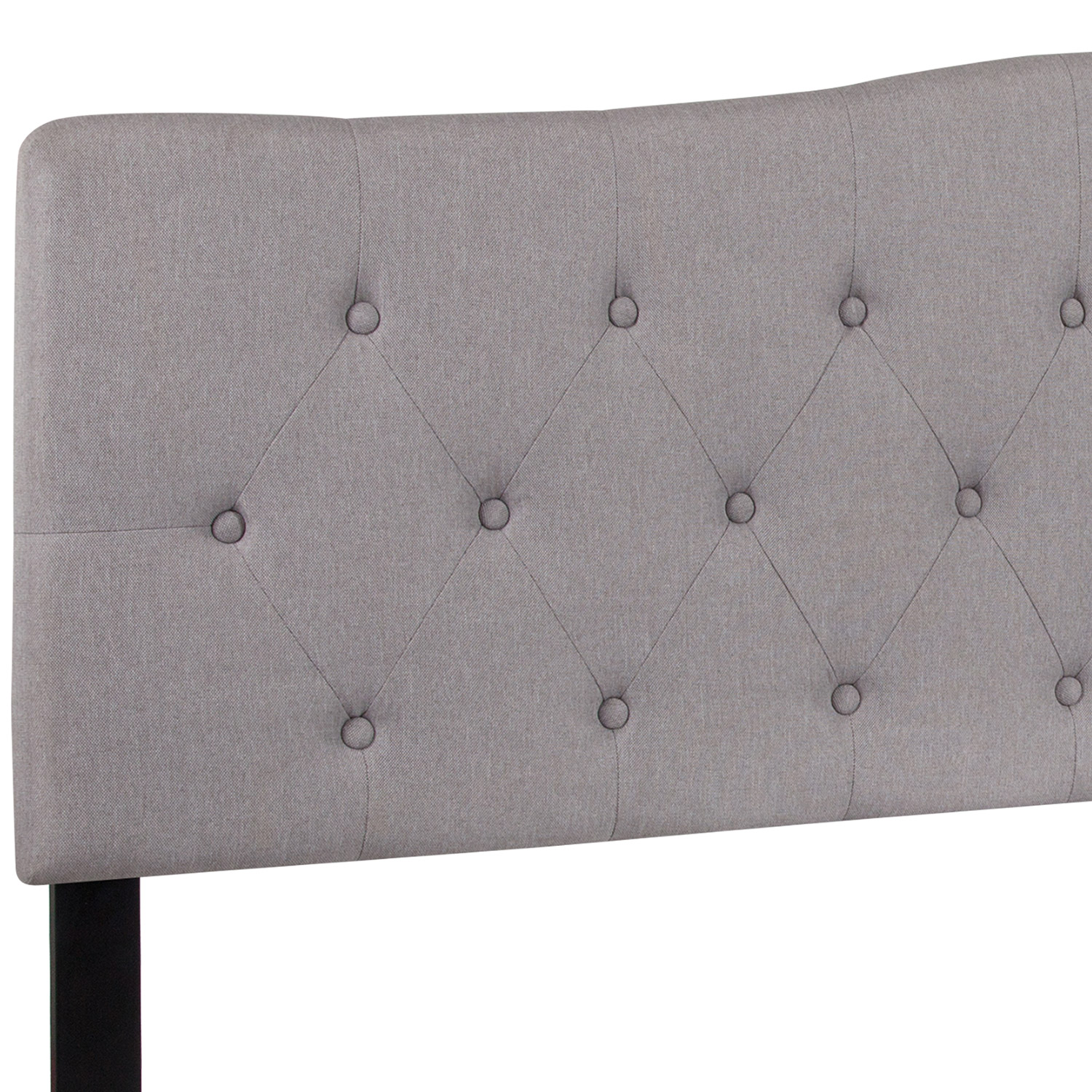 BLNK Cambridge Fabric Tufted Upholstered Headboard - Light Gray, King Size