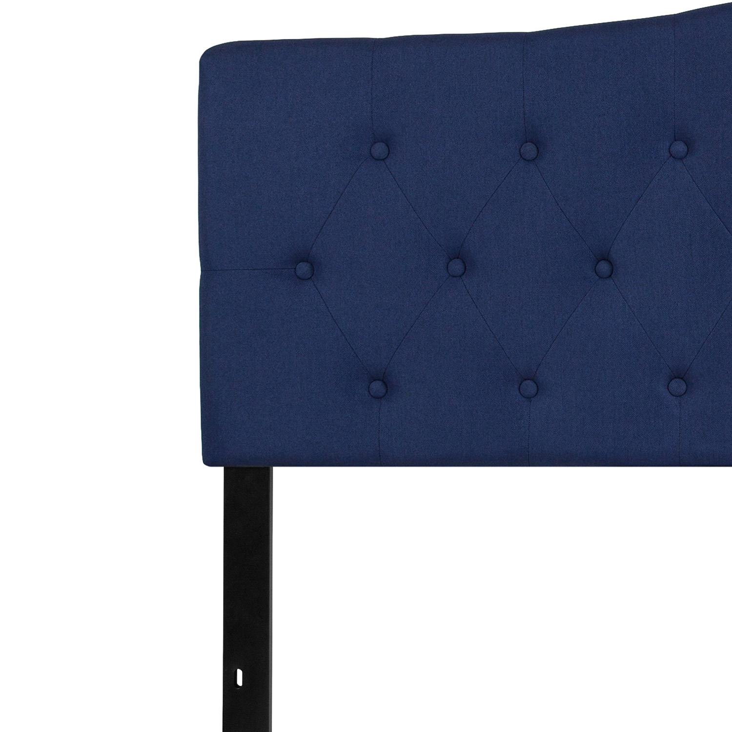 BLNK Cambridge Fabric Tufted Upholstered Headboard - Navy, King Size