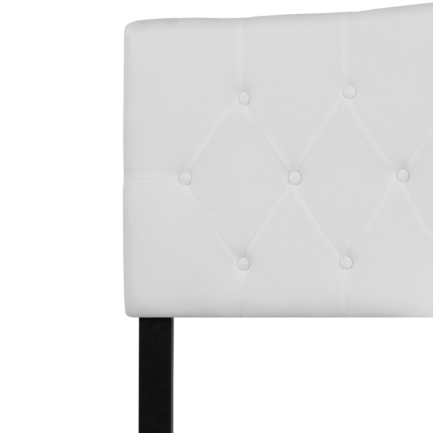 BLNK Cambridge Fabric Tufted Upholstered Headboard - White, King Size