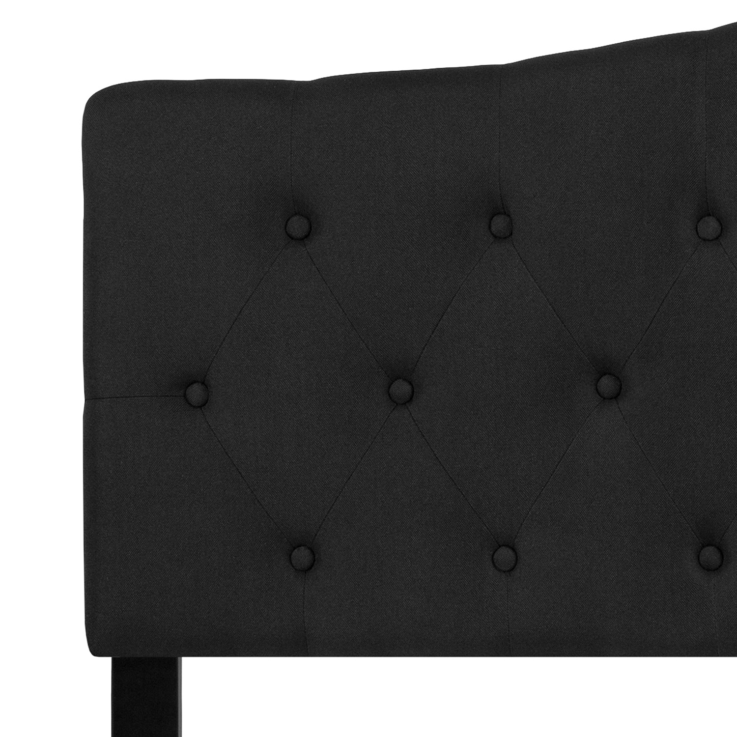 BLNK Cambridge Fabric Tufted Upholstered Headboard - Black, Queen Size