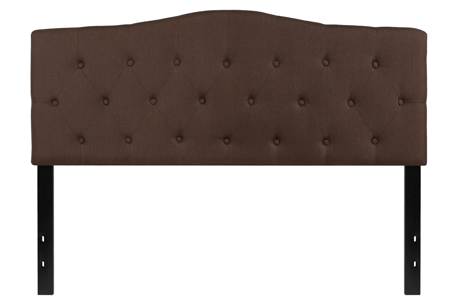 BLNK Cambridge Fabric Tufted Upholstered Headboard - Dark Brown, Queen Size