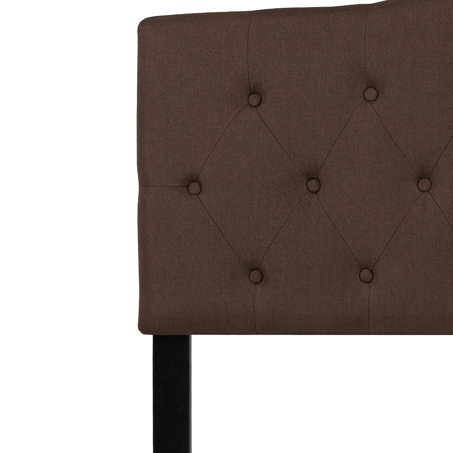 BLNK Cambridge Fabric Tufted Upholstered Headboard - Dark Brown, Queen Size