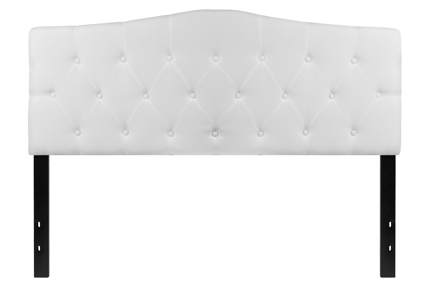 BLNK Cambridge Fabric Tufted Upholstered Headboard - White, Queen Size