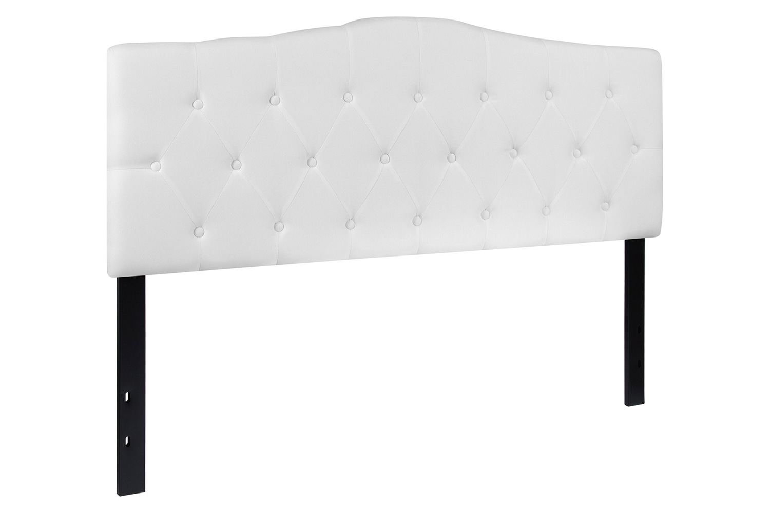 BLNK Cambridge Fabric Tufted Upholstered Headboard - White, Queen Size