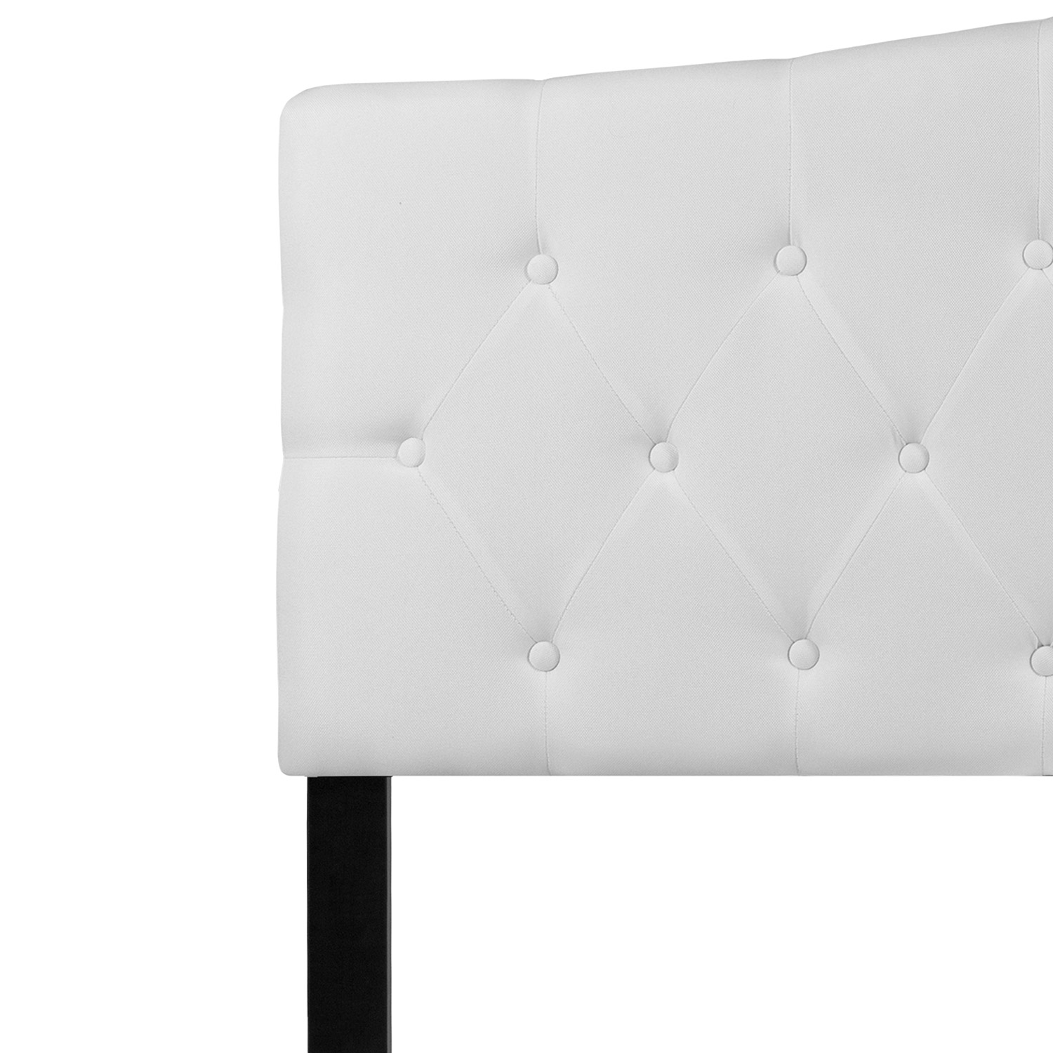 BLNK Cambridge Fabric Tufted Upholstered Headboard - White, Queen Size