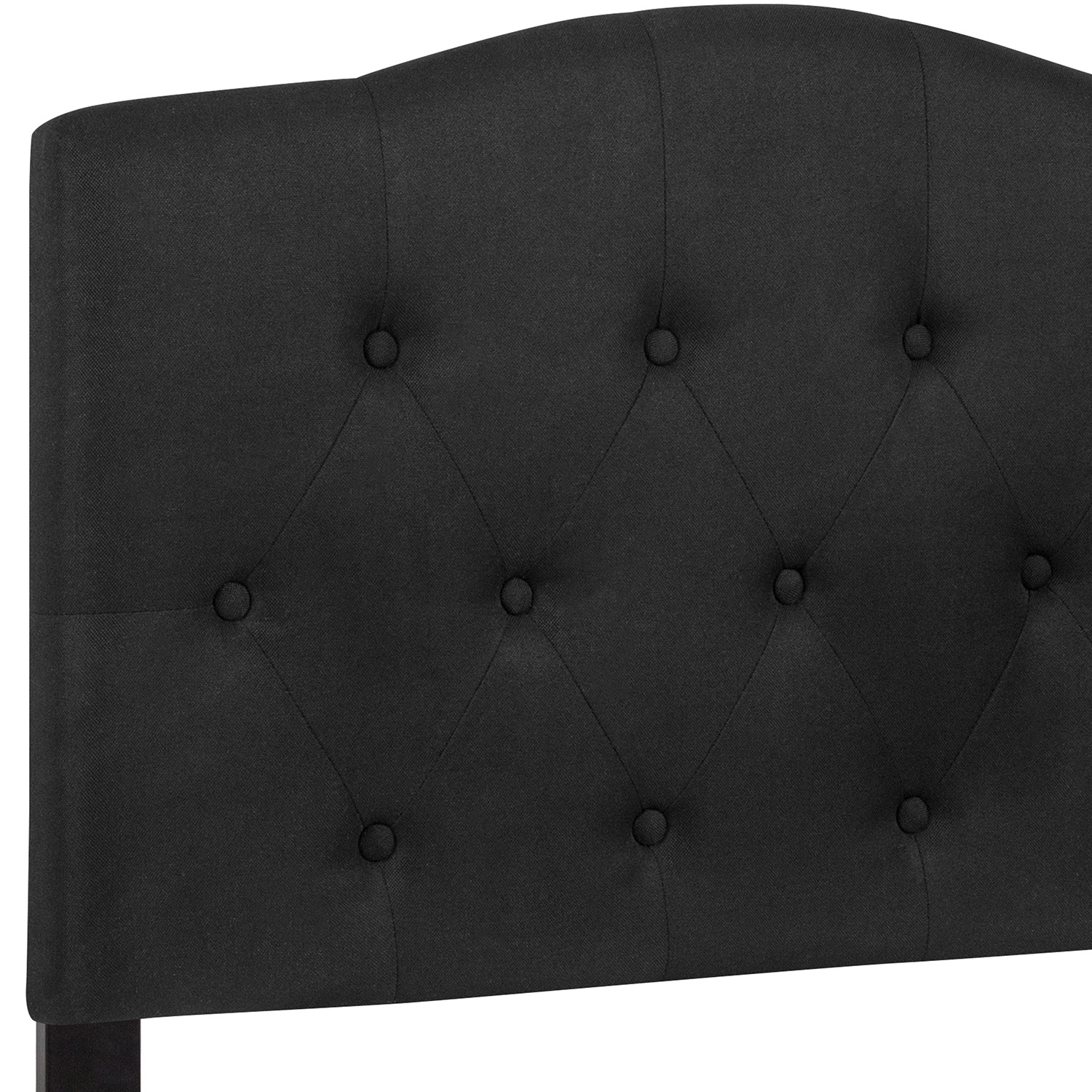 BLNK Cambridge Fabric Tufted Upholstered Headboard - Black, Twin Size