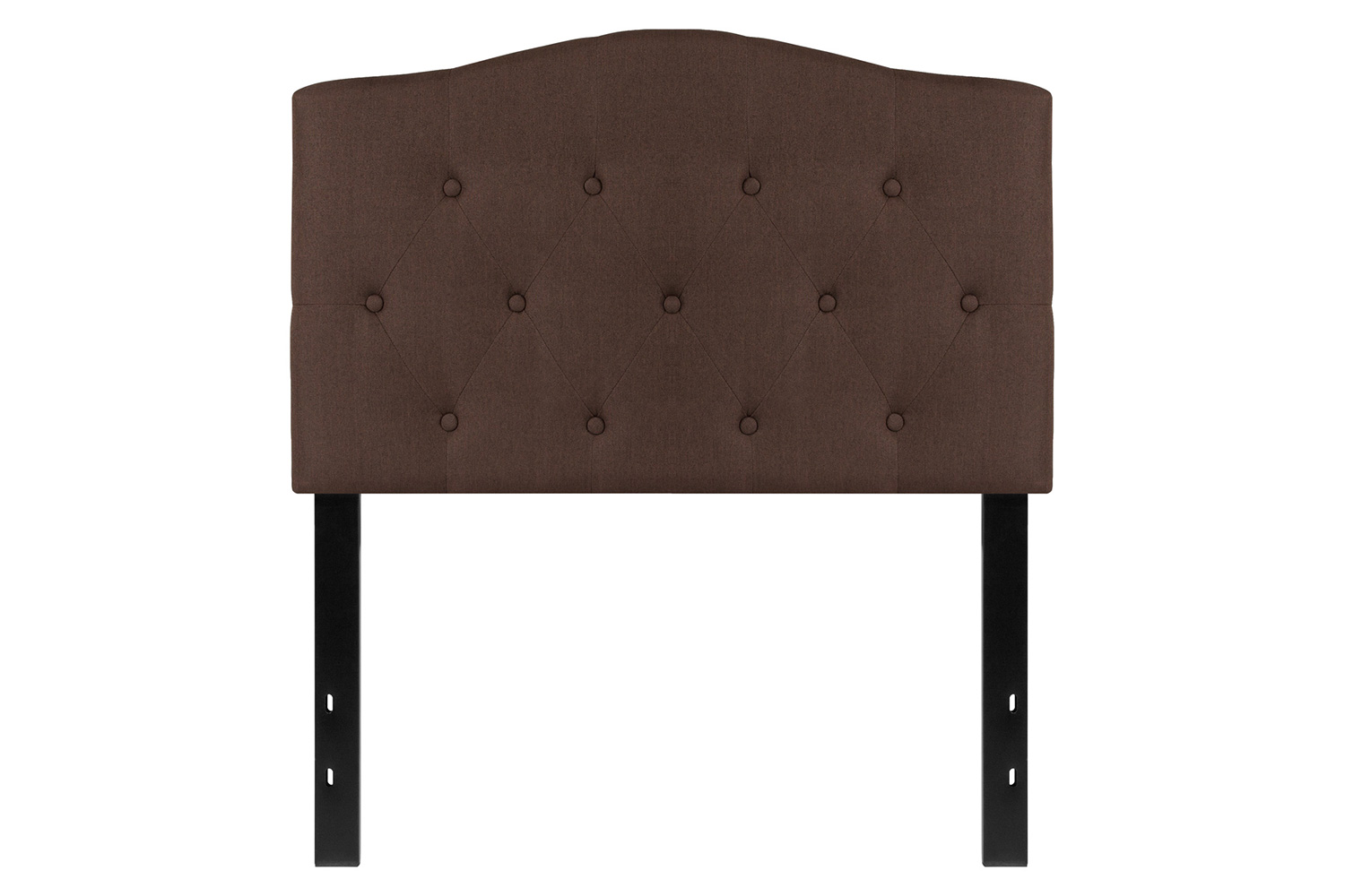 BLNK Cambridge Fabric Tufted Upholstered Headboard - Dark Brown, Twin Size