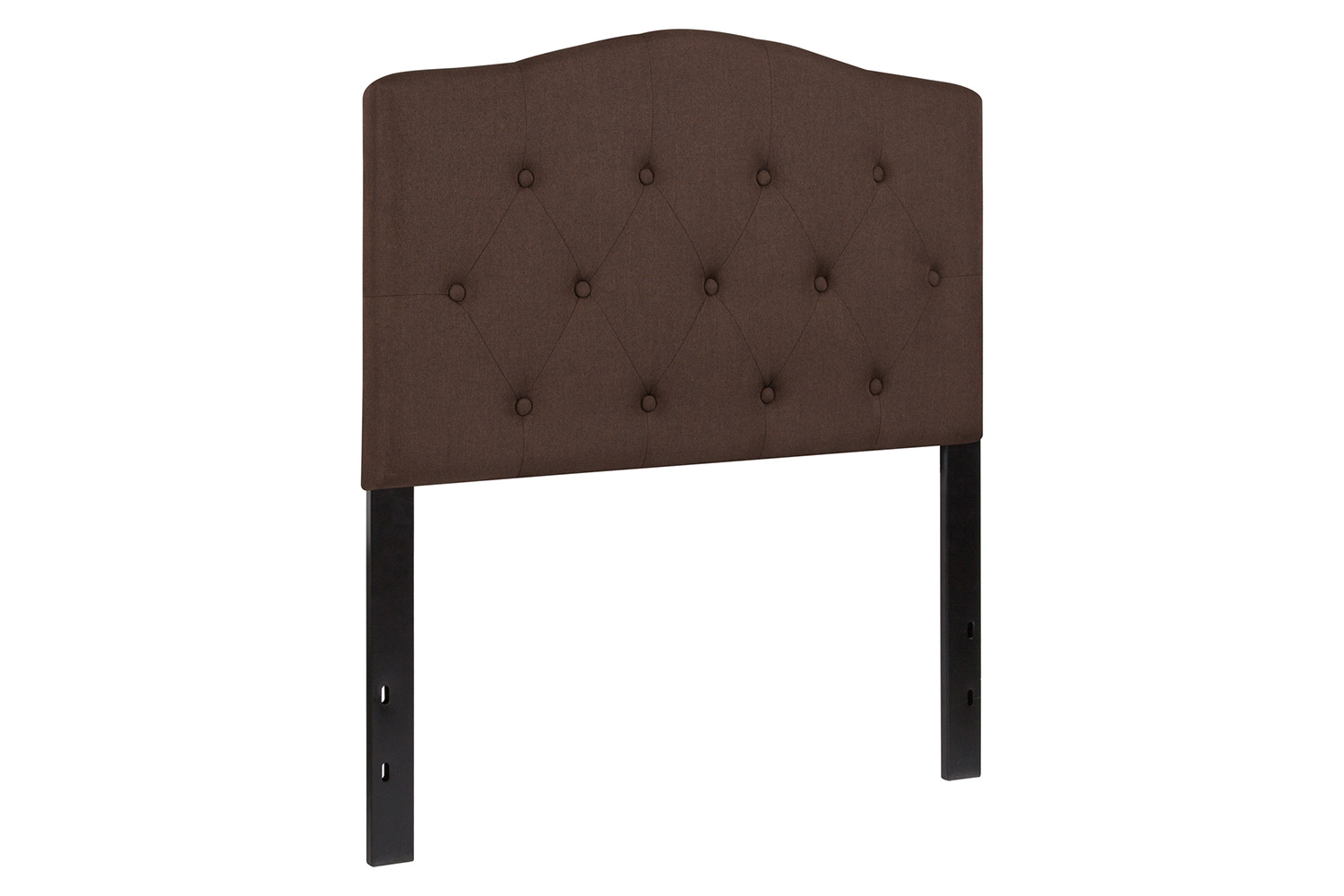 BLNK Cambridge Fabric Tufted Upholstered Headboard - Dark Brown, Twin Size