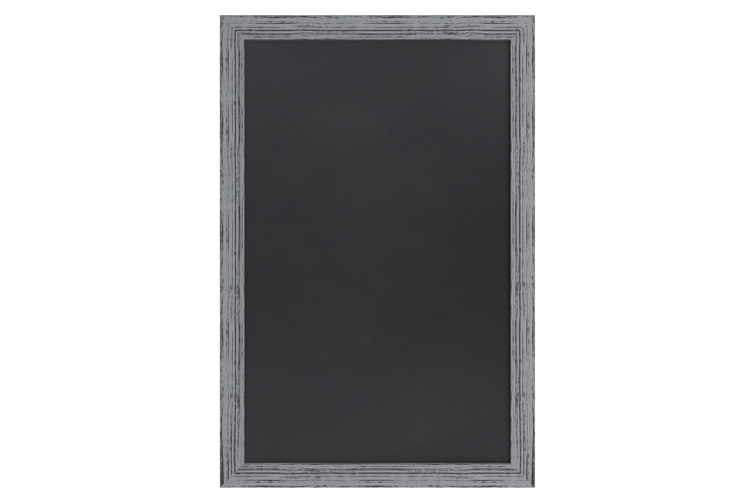 BLNK Canterbury Wall Mount Magnetic Chalkboard Sign with Eraser - Rustic Gray, 24"W x 36"H