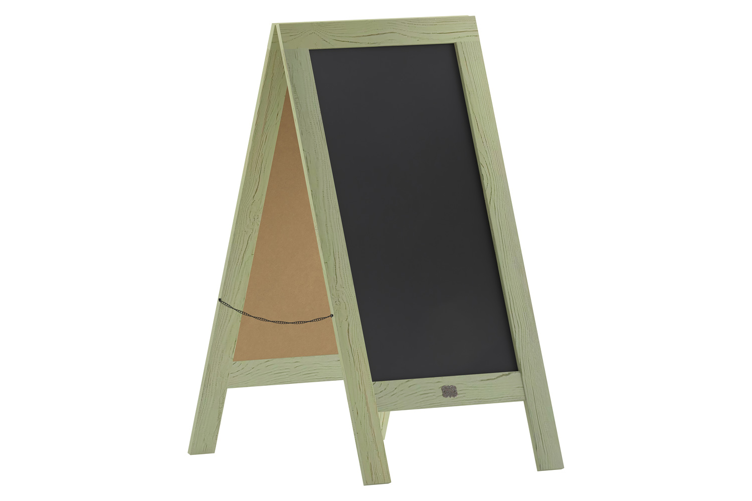 BLNK Canterbury Vintage Wooden A-Frame Magnetic Indoor-Outdoor Chalkboard Sign - Green