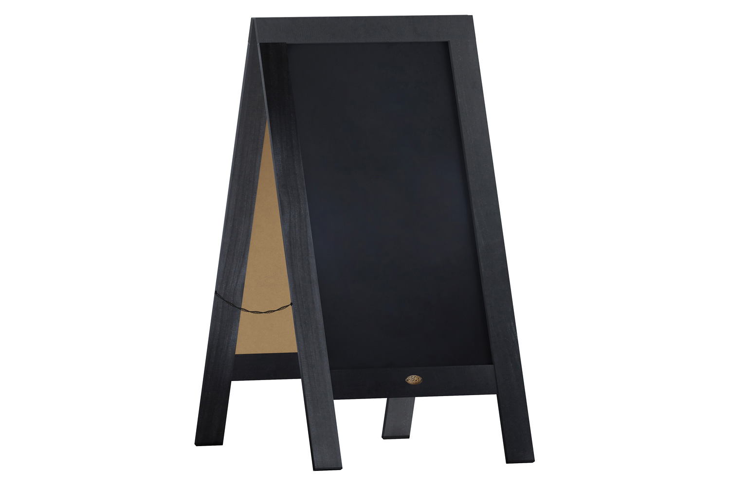 BLNK Canterbury Vintage Wooden A-Frame Magnetic Indoor-Outdoor Chalkboard Sign - Black