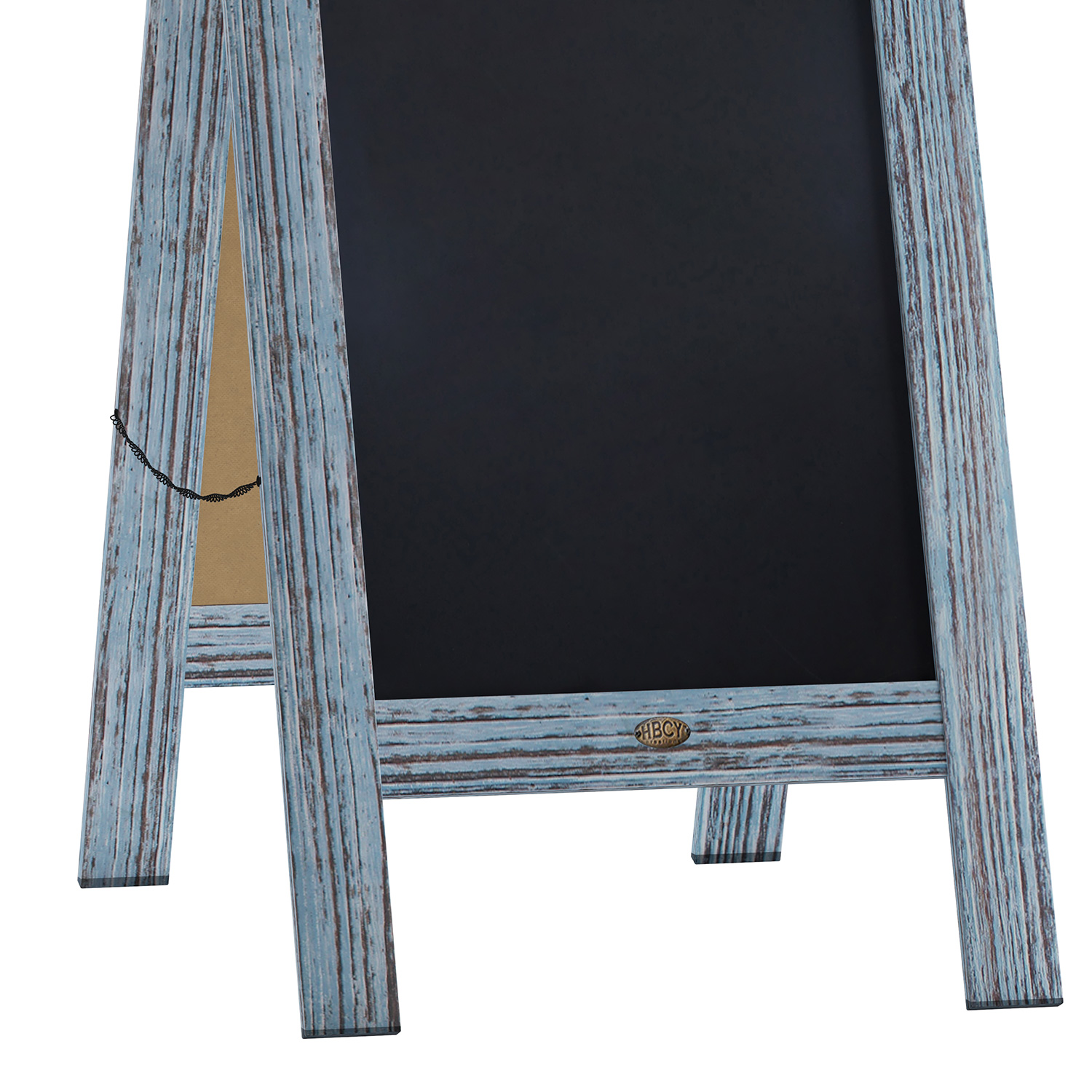 BLNK Canterbury Vintage Wooden A-Frame Magnetic Indoor-Outdoor Chalkboard Sign - Vintage Blue