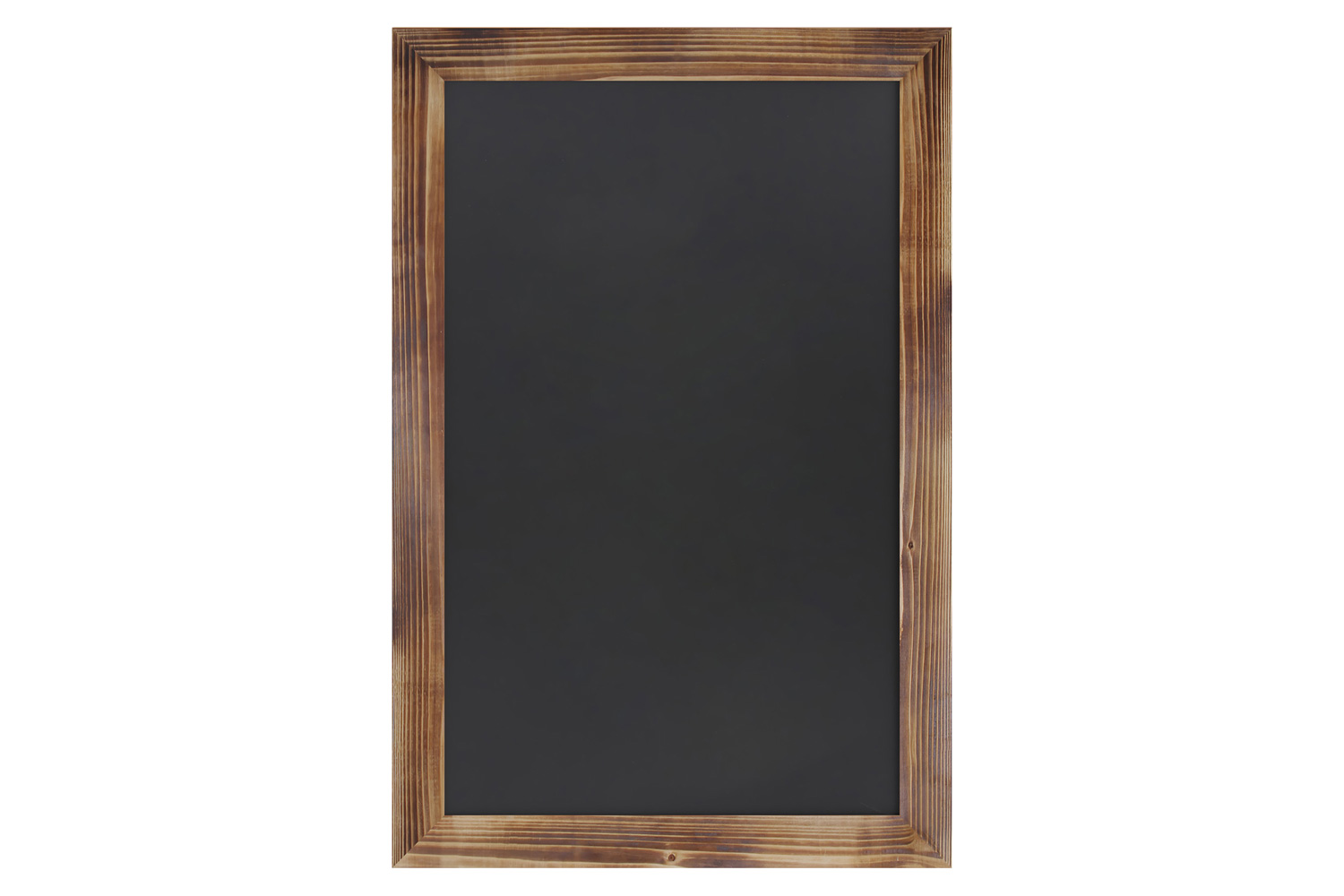 BLNK Canterbury Wall Mount Magnetic Chalkboard Sign with Eraser - Torched Wood, 20"W x 30"H