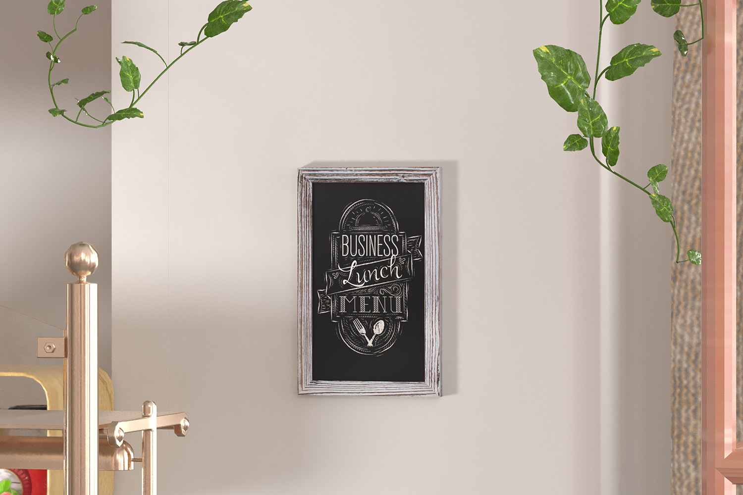 BLNK Canterbury Wall Mount Magnetic Chalkboard Sign with Eraser