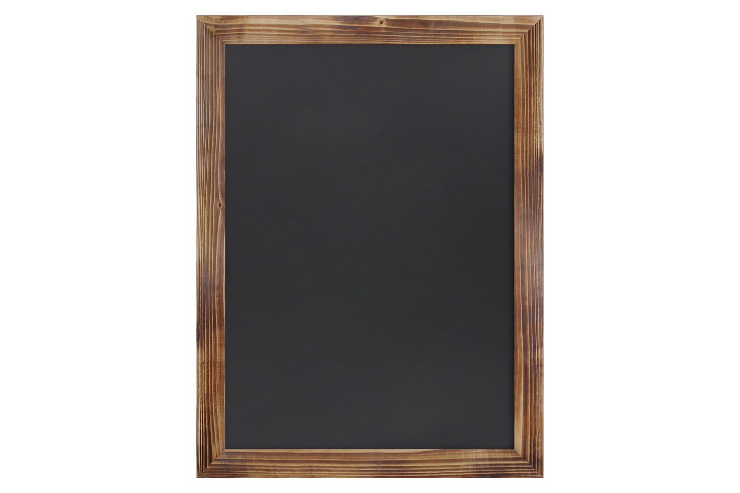 BLNK Canterbury Wall Mount Magnetic Chalkboard Sign with Eraser - Torched Wood, 18"W x 24"H