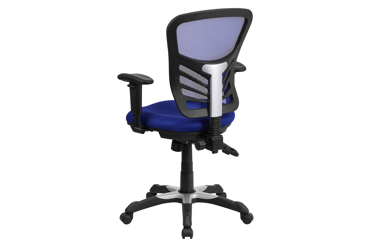 BLNK Nicholas Mid-Back Mesh Multifunction Executive Swivel Ergonomic Office Chair with Adjustable Arms - Blue