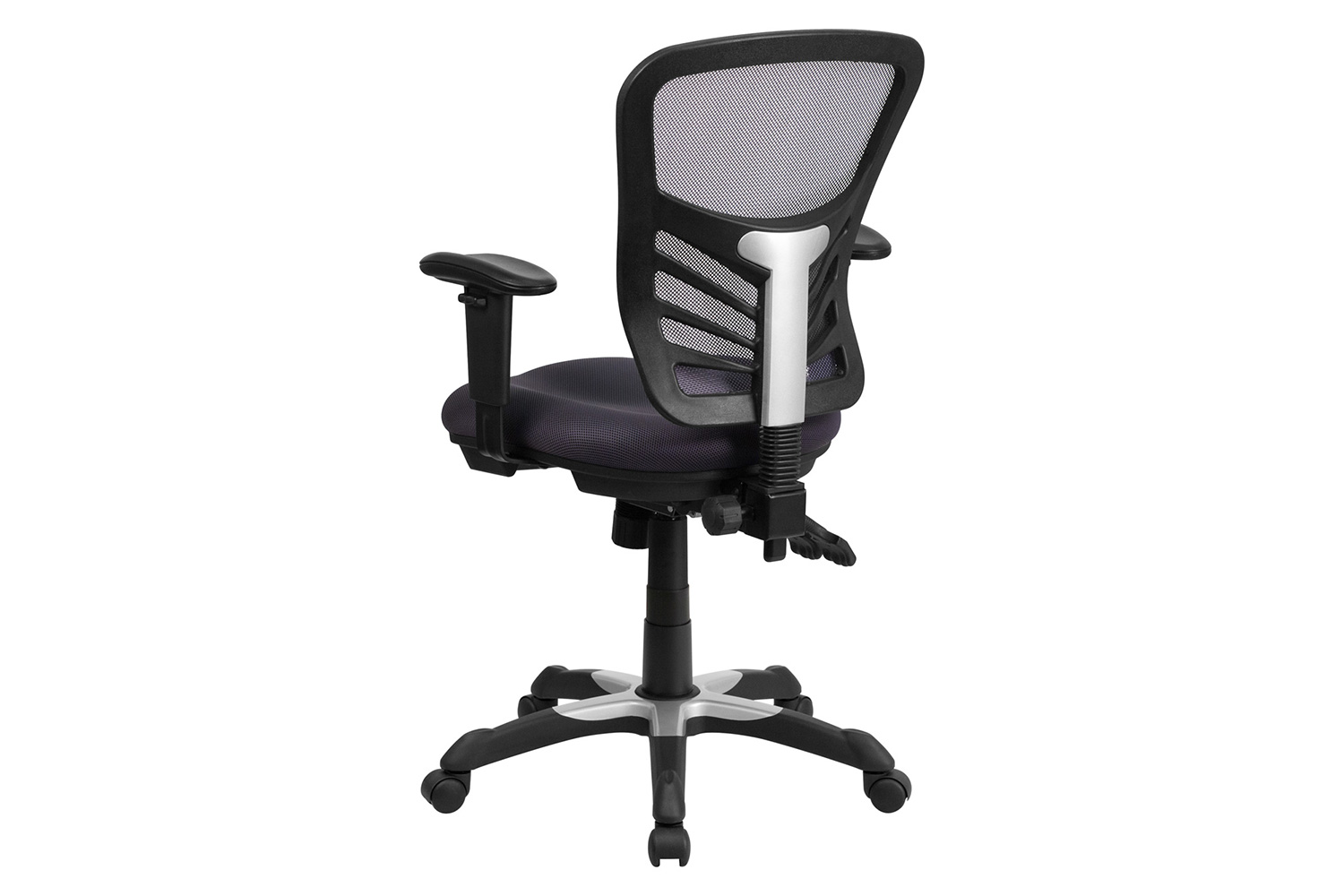 BLNK Nicholas Mid-Back Mesh Multifunction Executive Swivel Ergonomic Office Chair with Adjustable Arms - Dark Gray