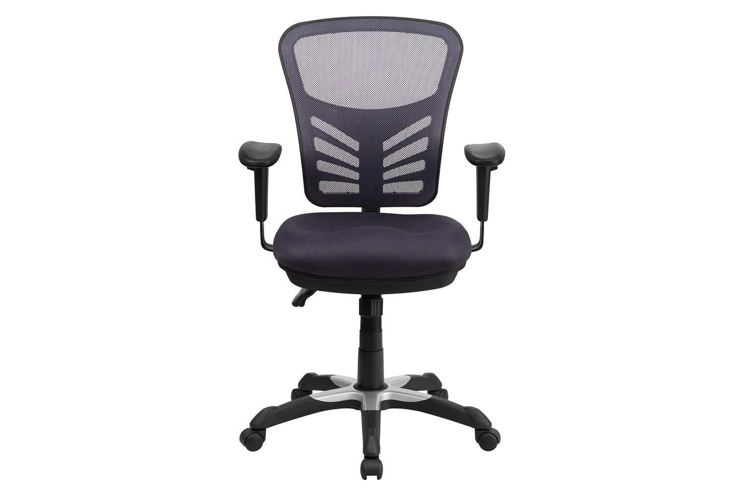 BLNK Nicholas Mid-Back Mesh Multifunction Executive Swivel Ergonomic Office Chair with Adjustable Arms - Dark Gray