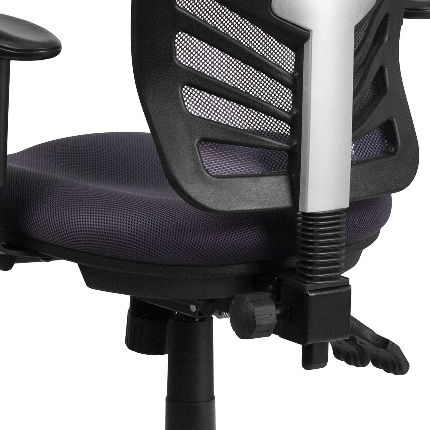 BLNK Nicholas Mid-Back Mesh Multifunction Executive Swivel Ergonomic Office Chair with Adjustable Arms - Dark Gray