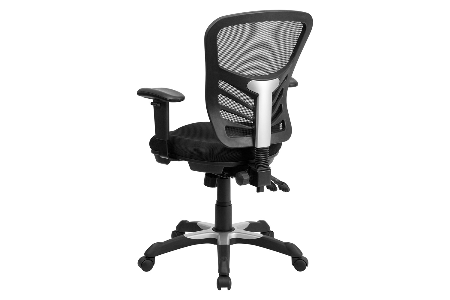 BLNK Nicholas Mid-Back Mesh Multifunction Executive Swivel Ergonomic Office Chair with Adjustable Arms - Black