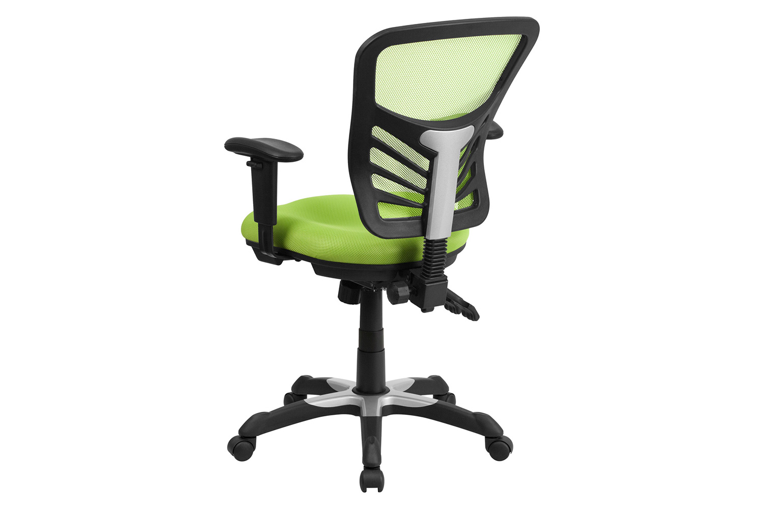 BLNK Nicholas Mid-Back Mesh Multifunction Executive Swivel Ergonomic Office Chair with Adjustable Arms - Green