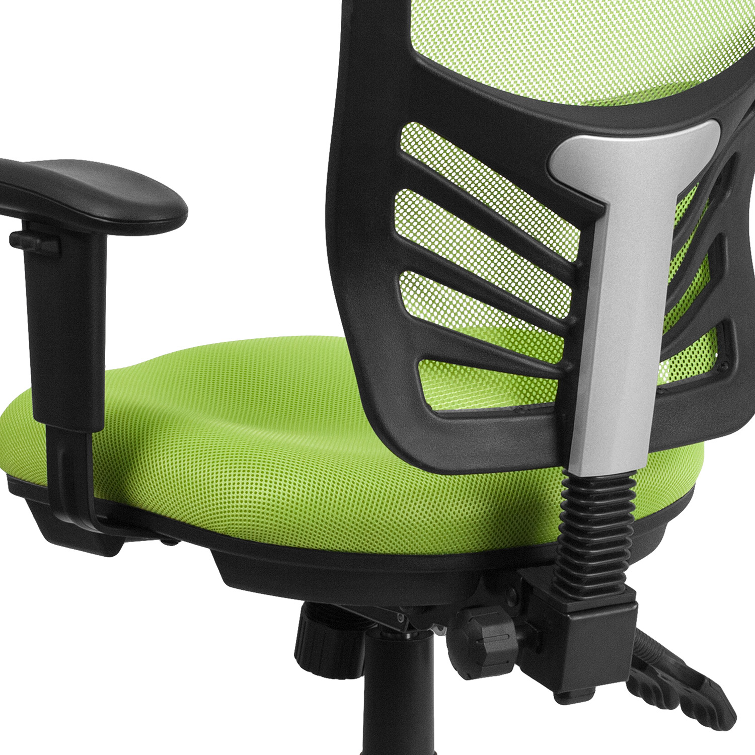 BLNK Nicholas Mid-Back Mesh Multifunction Executive Swivel Ergonomic Office Chair with Adjustable Arms - Green