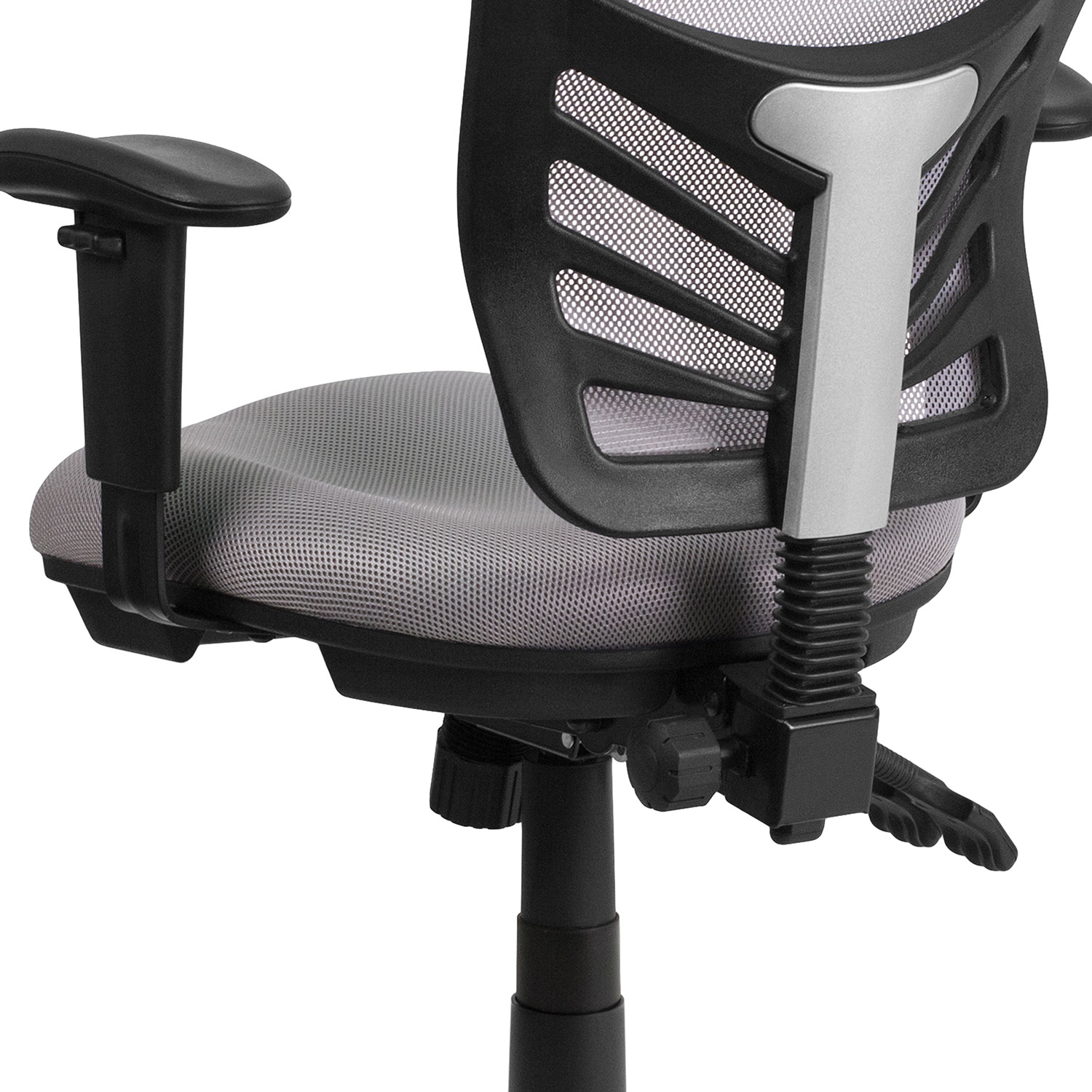 BLNK Nicholas Mid-Back Mesh Multifunction Executive Swivel Ergonomic Office Chair with Adjustable Arms - Gray