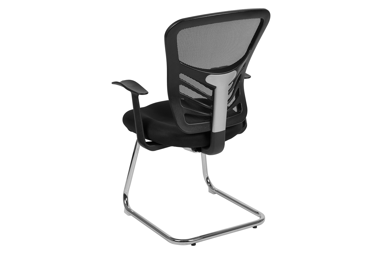 BLNK - Steve Mesh Side Reception Chair with Chrome Sled Base