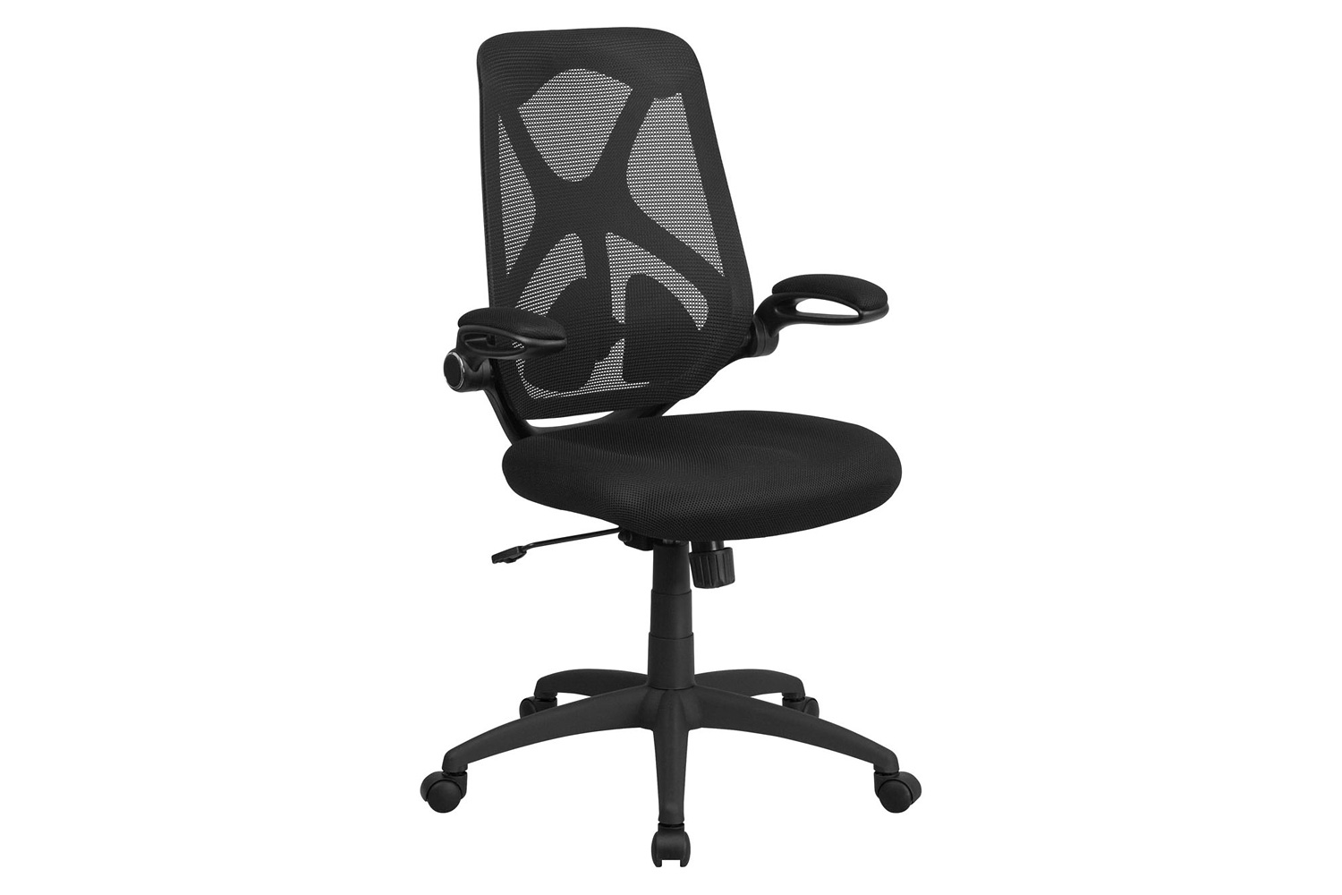 BLNK Kimble High-Back Mesh Executive Swivel Ergonomic Office Chair with Adjustable Lumbar, 2-Paddle Control and Flip-Up Arms